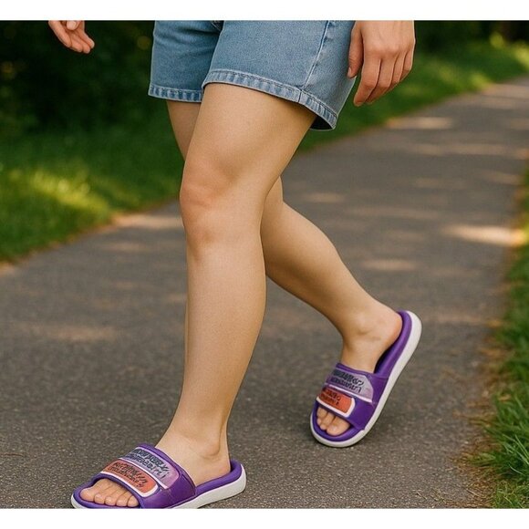 Under Armour Womens Purple Slide Sandals Sisterhood is Power Size 6 - Picture 1 of 10
